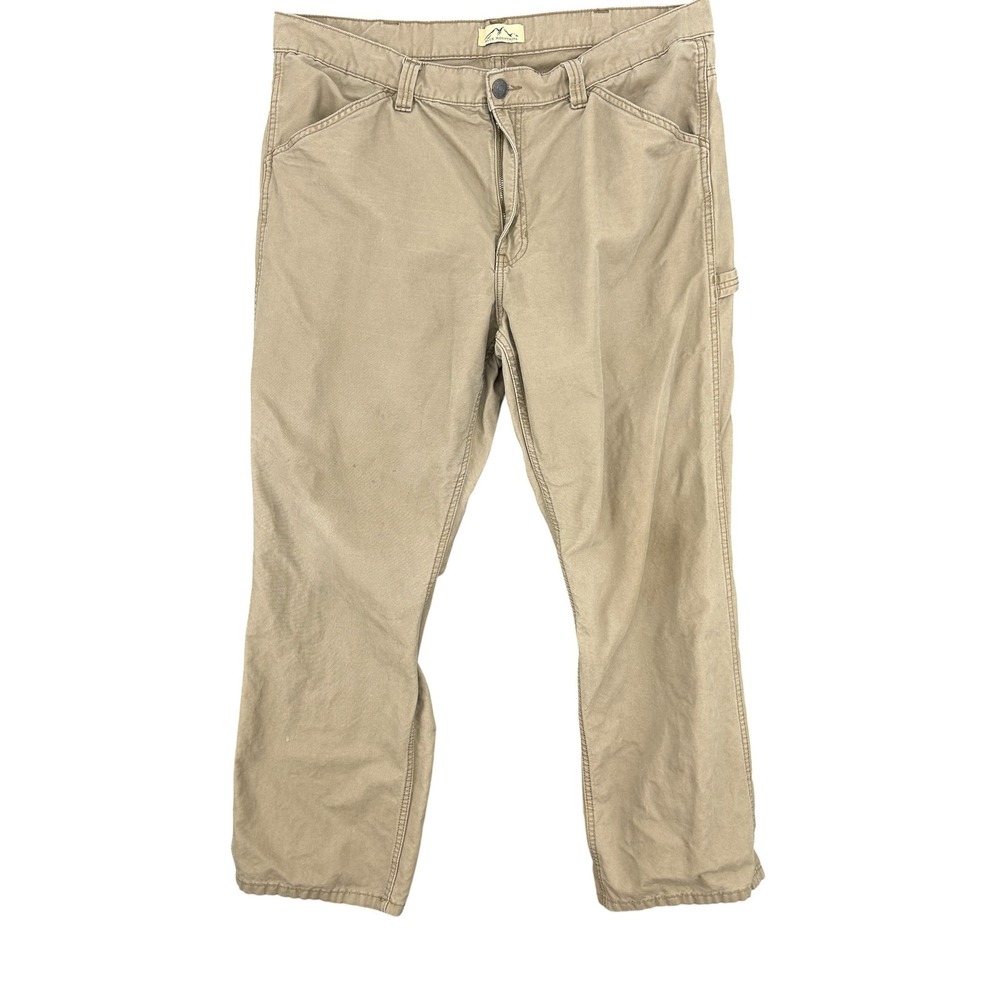 Blue Mountain Mens Carpenter Pants Tan Khaki‎ Canvas Workwear 40x32